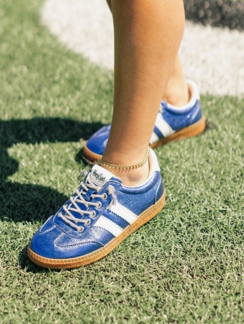 Women's Corky's Metallic Blue Sneakers - Picture 3 of 7